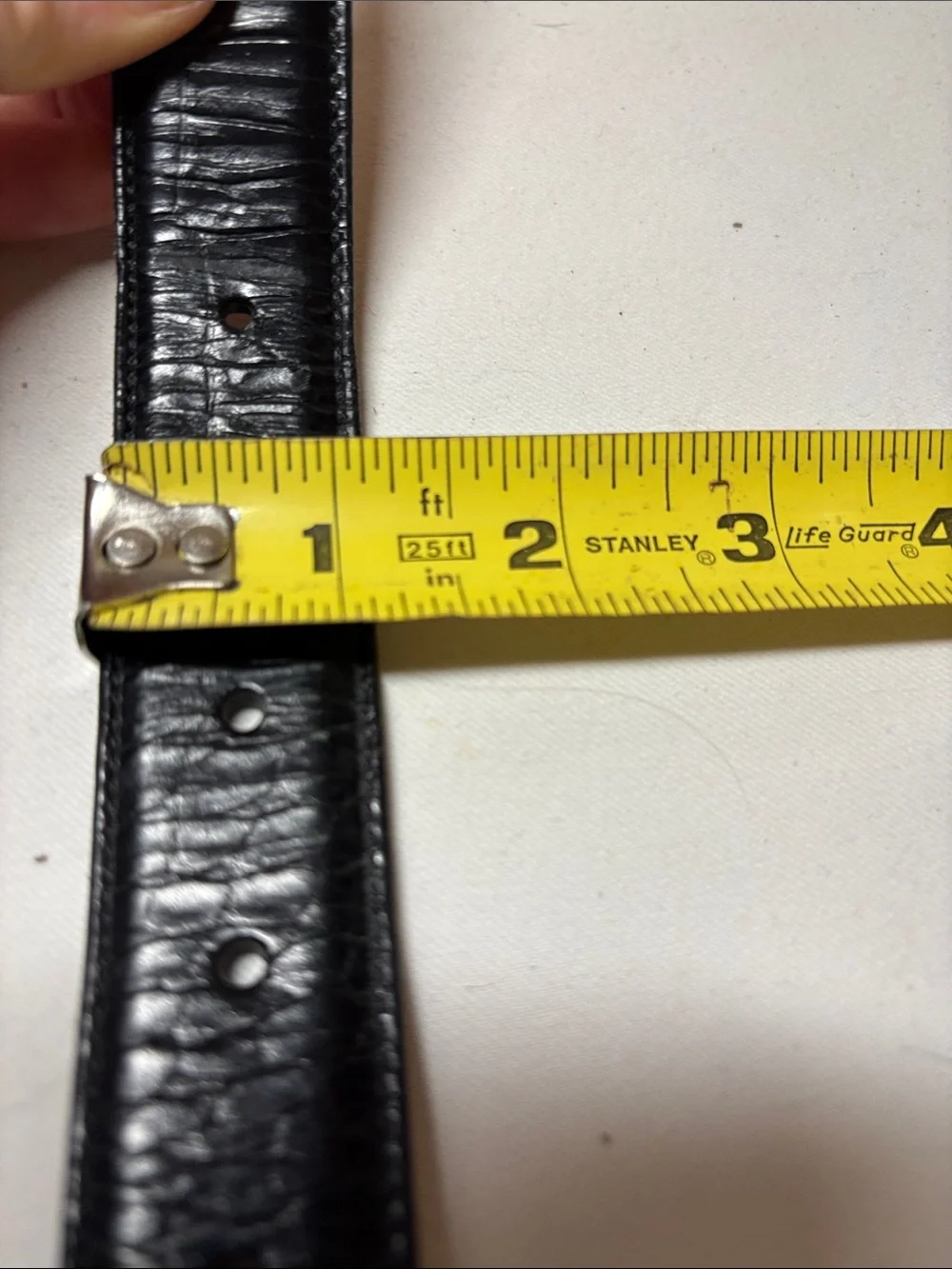 Trafalgar Black embossed Calfskin Leather Dress Belt Size 40
